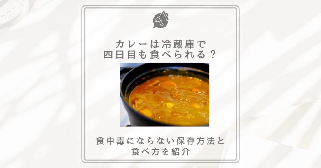 カレー 冷蔵庫 四日目